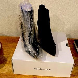 Aldo black suede booties